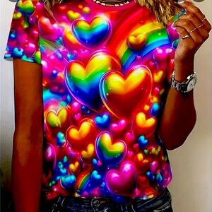 Talk About Colors, This shirt is like opening a bag of skittles! Gorgeous! 2X